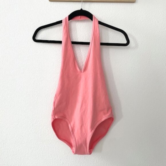 Los Angeles Apparel Halter Bodysuit - Picture 1 of 6
